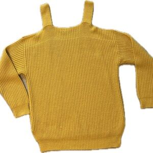Blu Pepper Yellow Off-Shoulder Sweater